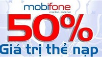 Mobifone khuyến mại 50% giá trị thẻ nạp ngày 23/6
