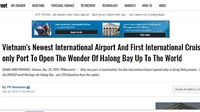Báo chí quốc tế đồng loạt đưa tin khánh thành sân bay quốc tế Vân Đồn