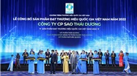 3 Dòng sản phẩm của Sao Thái Dương đạt Thương hiệu quốc gia Việt Nam năm 2022