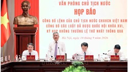 Họp báo công bố Lệnh của Chủ tịch nước về 15 luật 