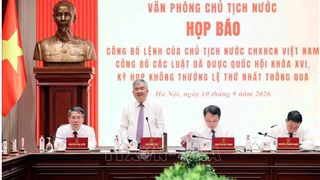 Họp báo công bố Lệnh của Chủ tịch nước về 15 luật 