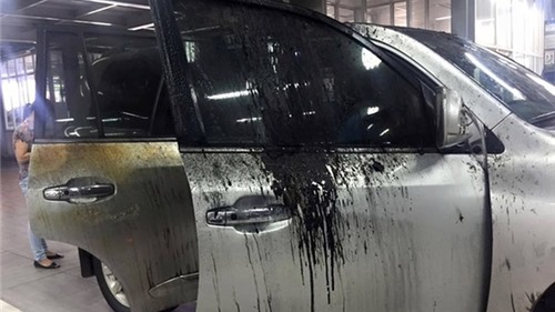 Cháy chung cư Xa La: Ôtô Lexus, xe ga... bị thiêu rụi như thế nào?