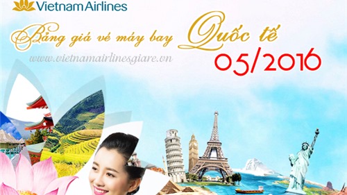 Bảng giá vé máy bay Vietnam Airlines quốc tế cập nhật tháng 5