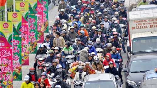 Hà Nội: Tết về gần, giao thông ùn tắc kinh hoàng
