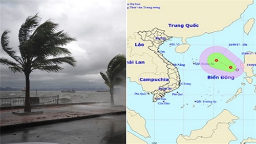 Xuất hiện áp thấp nhiệt đới mạnh cấp 7-8 trên Biển Đông