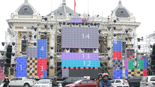 Cận cảnh sân khấu hoành tráng lễ hội Countdown 2019 tại Hà Nội