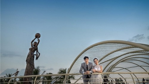 Bãi biển Vinhomes Ocean Park: Địa điểm chụp ảnh cưới "chất lừ" của các cặp đôi Hà thành