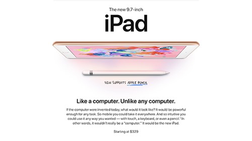 Apple ra mắt iPad 9,7 inch giá 299 USD cho học sinh