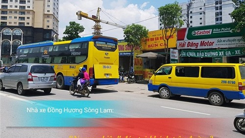 Nhà xe Đồng Hương Sông Lam ngang nhiên đón trả khách trên đường
