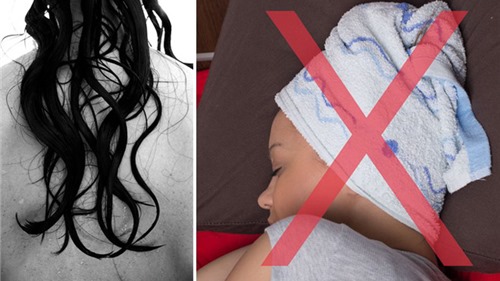 Những bệnh nguy hiểm nếu bạn thường xuyên để tóc ẩm ướt khi đi ngủ