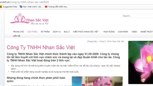 Kinh doanh mỹ phẩm sai công thức, Công ty TNHH Nhan Sắc Việt bị phạt nặng