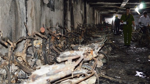 Sự thật thông tin 1.000 xe máy bị thiêu rụi trong vụ cháy chung cư Xa La