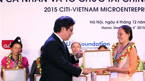 Công nhận cá nhân và tổ chức tài chính vi mô tiêu biểu Citi- Việt Nam 2015