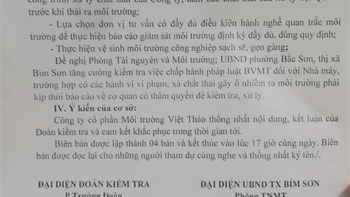 Thanh Hoá: Công ty Việt Thảo bị dân “tố” gây ô nhiễm môi trường