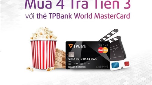 Mua 4 trả tiền 3 với thẻ TPBank World MasterCard