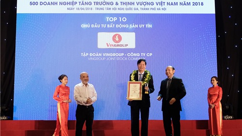 Vingroup 3 năm liên tục là chủ đầu tư bất động sản uy tín nhất Việt Nam