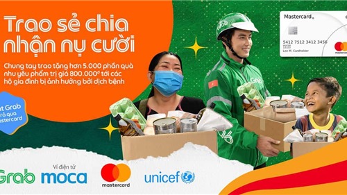Mastercard, Grab và UNICEF hợp tác tặng gói hỗ trợ \"Trao sẻ chia, nhận nụ cười\"
