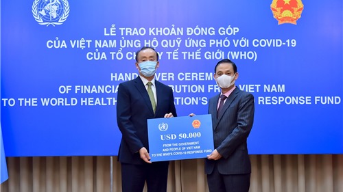  Việt Nam ủng hộ 50.000 USD cho Quỹ ứng phó với Covid-19 của WHO 