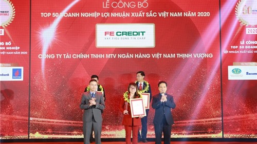 FE Credit lọt top 20 doanh nghiệp tư nhân có lợi nhuận tốt nhất Việt Nam