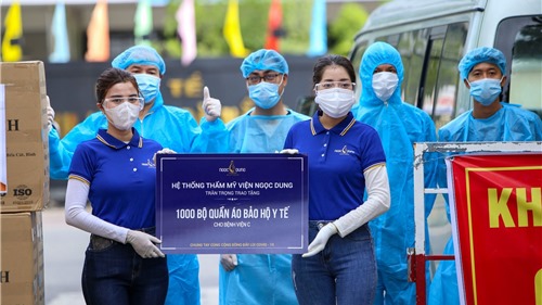 Hệ Thống Thẩm mỹ viện Ngọc Dung ủng hộ 7.000 bộ đồ bảo hộ ứng cứu Đà Nẵng