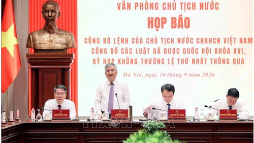 Họp báo công bố Lệnh của Chủ tịch nước về 15 luật 