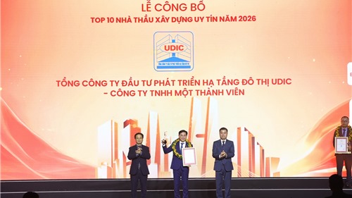 UDIC tiếp tục khẳng định vị thế trong Top 10 ngành Xây dựng 2026