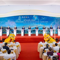 Vingroup khởi công dự án tuyến đường sắt tốc độ cao Hà Nội - Quảng Ninh 