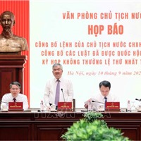 Họp báo công bố Lệnh của Chủ tịch nước về 15 luật 
