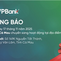 VPBank Cà Mau thay đổi địa chỉ hoạt động 