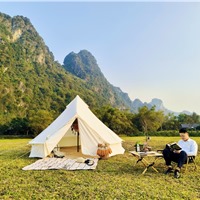 Lưu ngay điểm cắm trại mới view cực xịn tại Serena Resort Kim Bôi 