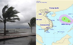 Xuất hiện áp thấp nhiệt đới mạnh cấp 7-8 trên Biển Đông