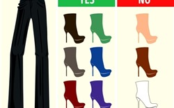 Bí quyết phối màu chuẩn giữa quần áo và giày dép