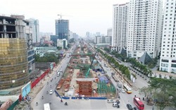 Hà Nội phân luồng giao thông phục vụ thi công cầu cạn đoạn Mai Dịch - Nam Thăng Long