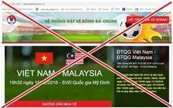 Cảnh báo: Xuất hiện website giả mạo VFF bán vé trận chung kết lượt về AFF Cup 2018