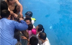 Hà Nội: Giải cứu thành công bé gái 4 tuổi bị kẹt tay vào ống hút cặn bể bơi