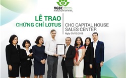 VGBC trao chứng chỉ xanh LOTUS cho sàn giao dịch bất động sản Capital House