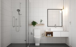 Mẫu thiết kế phòng tắm theo phong cách tối giản độc đáo