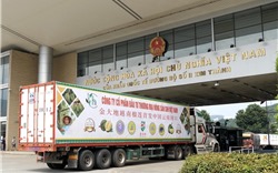 Xuất khẩu chính ngạch xe sầu riêng đầu tiên qua Cửa khẩu Kim Thành