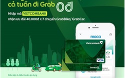 Kích hoạt Ví Moca bằng thẻ Vietcombank, cả tuần đi Grab 0 đồng
