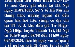 Tìm người liên quan đến bệnh nhân Covid-19 tại quán bia Lộc Vừng, Thanh Trì