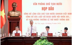 Họp báo công bố Lệnh của Chủ tịch nước về 15 luật 