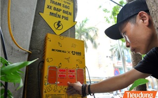 Ba trạm sạc xe đạp điện miễn phí ở Hà Nội