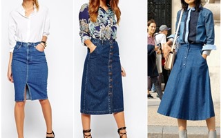 5 kiểu chân váy jean nổi bật nhất xu hướng thời trang hè 2016