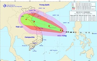 Tin mới nhất về cơn bão số 10 - Doksuri và thời tiết đêm 13 ngày 14/9/2017 trên cả nước