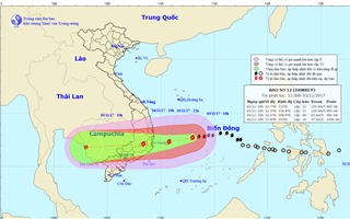 Bão số 12 - Damrey mạnh thêm tiến dần biển Khánh Hòa - Ninh Thuận