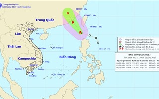 Tin bão số 9 trên biển Đông, miền Bắc mưa dông diện rộng