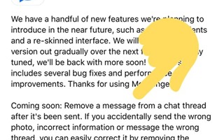 Facebook đã cho phép "thu hồi" tin nhắn trên Messenger