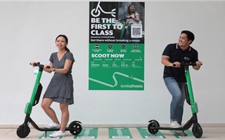 Grab mở dịch vụ cho thuê xe điện mini e-scooter trong trường đại học