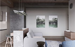 Mẫu thiết kế nội thất tông màu xám tối ưu diện tích cho căn hộ nhỏ