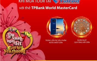 Cơ hội trúng Samsung Galaxy Note 8 khi mua tour với thẻ TPBank World MasterCard